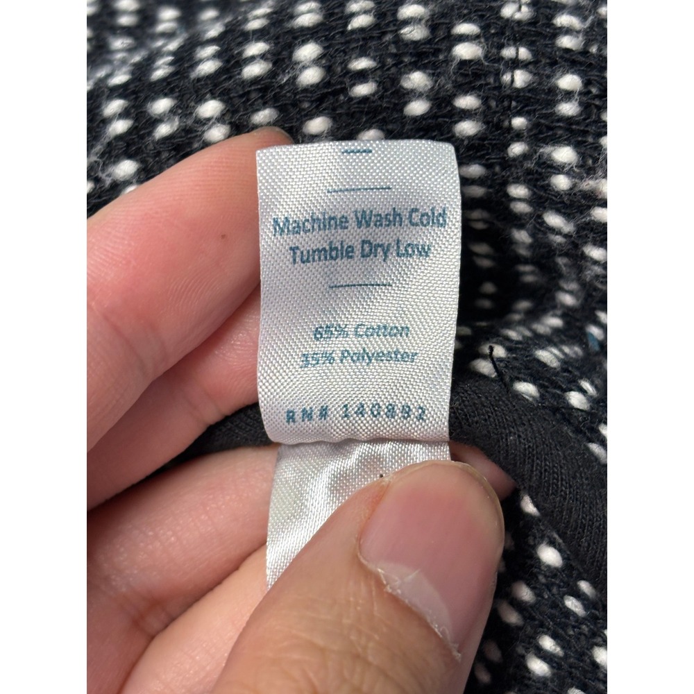 Marine Layer Womens Black White Textured Open Front Cardigan Sweater Small 12794 - Picture 4 of 10